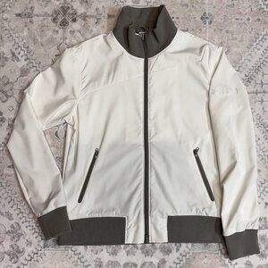 Women's Columbia Softshell Full Zip Light Jacket Windbreaker White Size Large